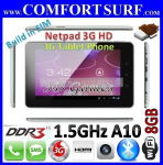 Netpad 3G HD Phone Call SMS Allwinner A10 Android 4.0 Tablet PC